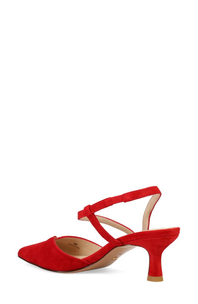 Pelle Moda Kearn Asymmetric Ankle Strap Pump in Lucious Red Cover