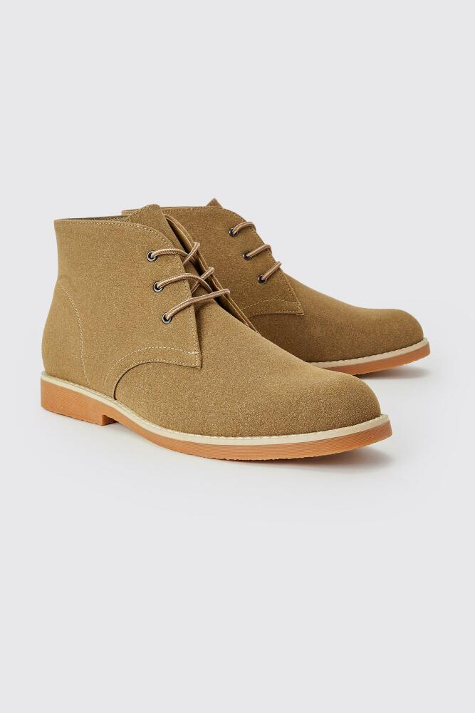 boohoo Mens Faux Suede Chukka Boot - Green Cover