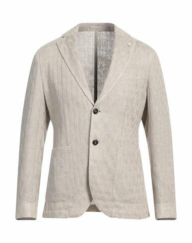 L. b.m. 1911 Man Blazer Beige Linen, Polyester Cover