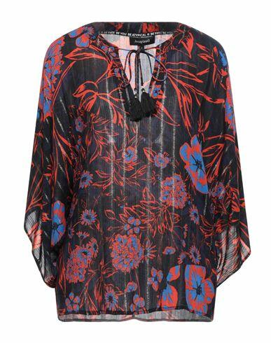 Desigual Woman Top Midnight blue Viscose, Metal Cover