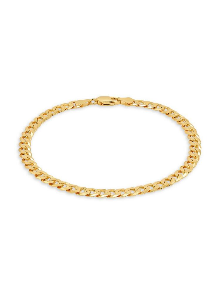 Saks Fifth Avenue Made in Italy Men's 18K Goldplated Sterling Silver Curb Chain Bracelet Cover