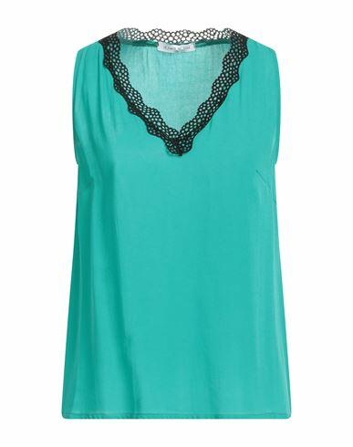 Le Sarte Del Sole Woman Top Emerald green Viscose Cover