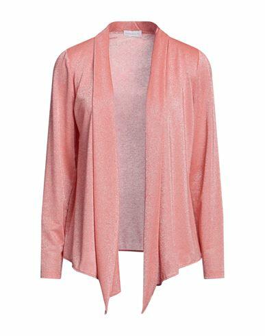 Diana Gallesi Woman Cardigan Salmon pink Viscose, Metallic fiber, Polyamide, Elastane Cover