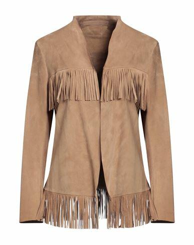 Salvatore Santoro Woman Blazer Camel Ovine leather Cover