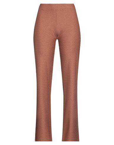 Miss Bikini Luxe Woman Pants Tan Polyamide, Elastane, Metallic fiber Cover