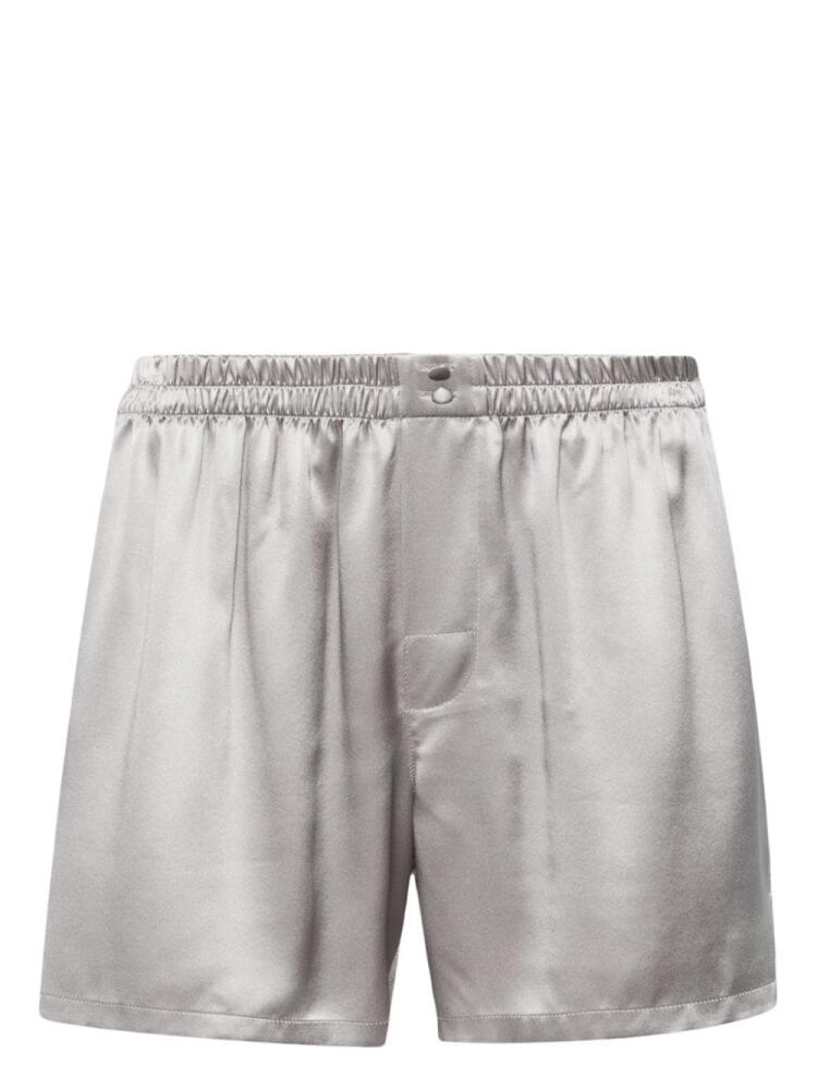 Dolce & Gabbana silk-satin lounge shorts - Silver Cover