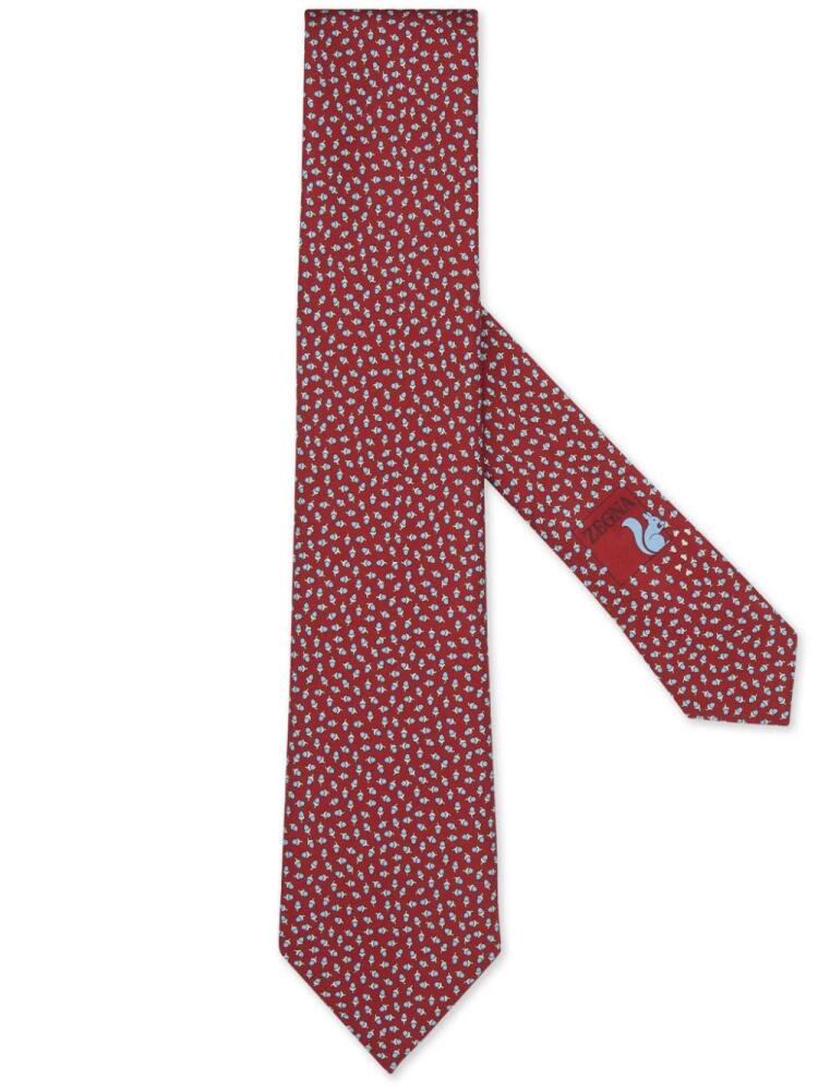 Zegna silk tie - Red Cover