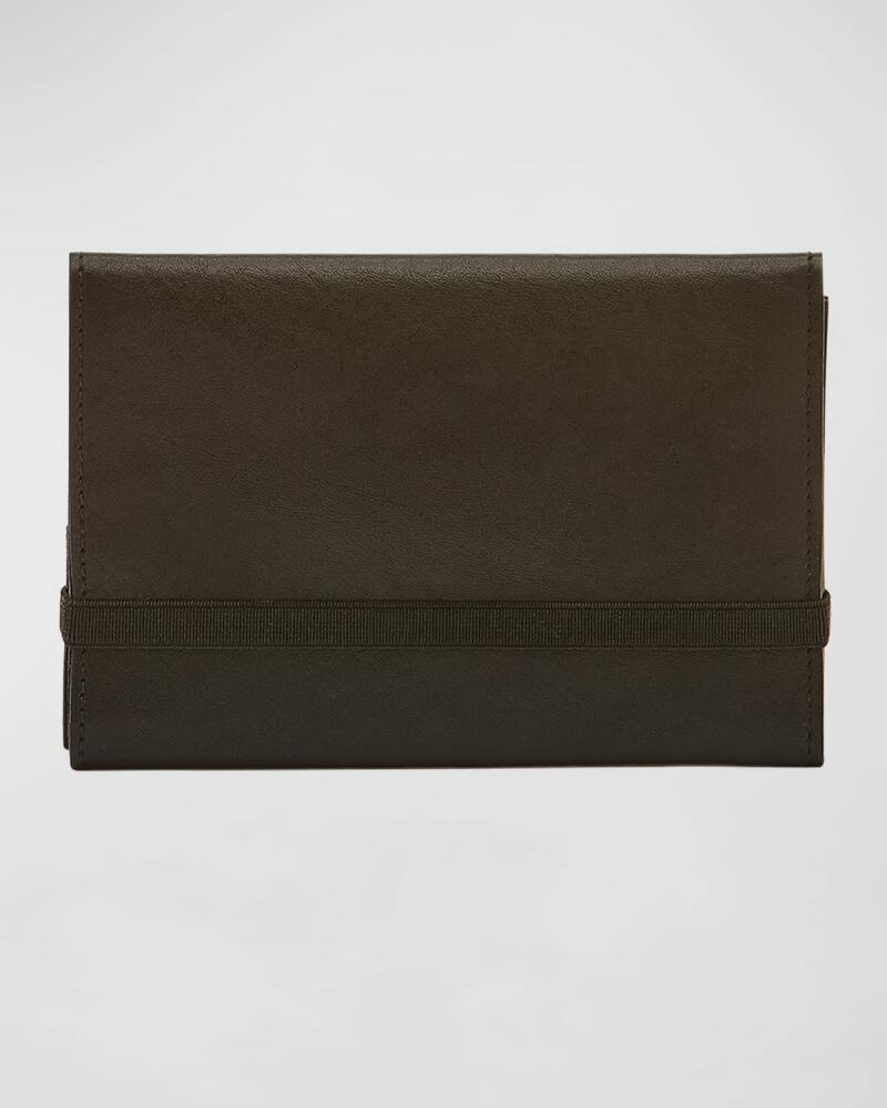 Il Bisonte Men's Elastic Band Trifold Wallet Cover