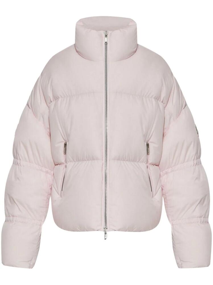 Moose Knuckles logo-patch puffer jacket - Pink Cover