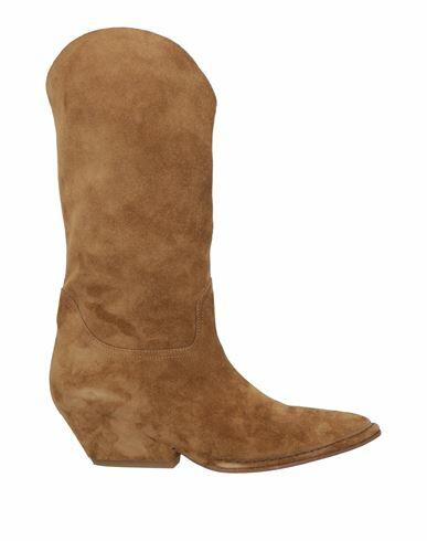 Del Carlo Woman Boot Camel Soft Leather Cover