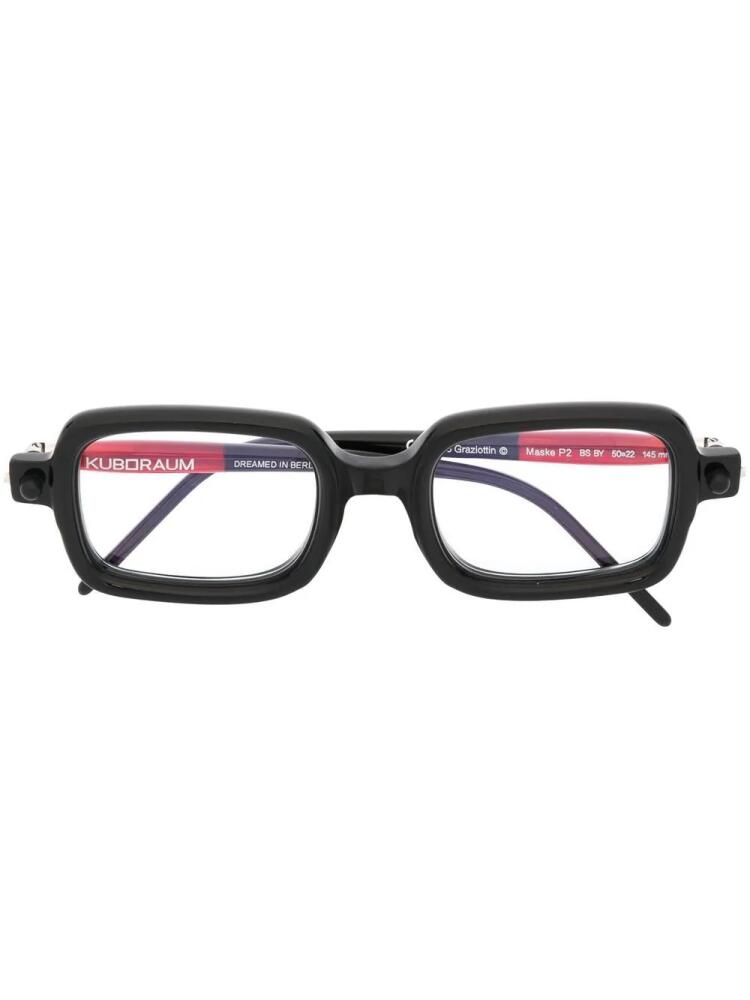 Kuboraum square-frame glasses - Black Cover