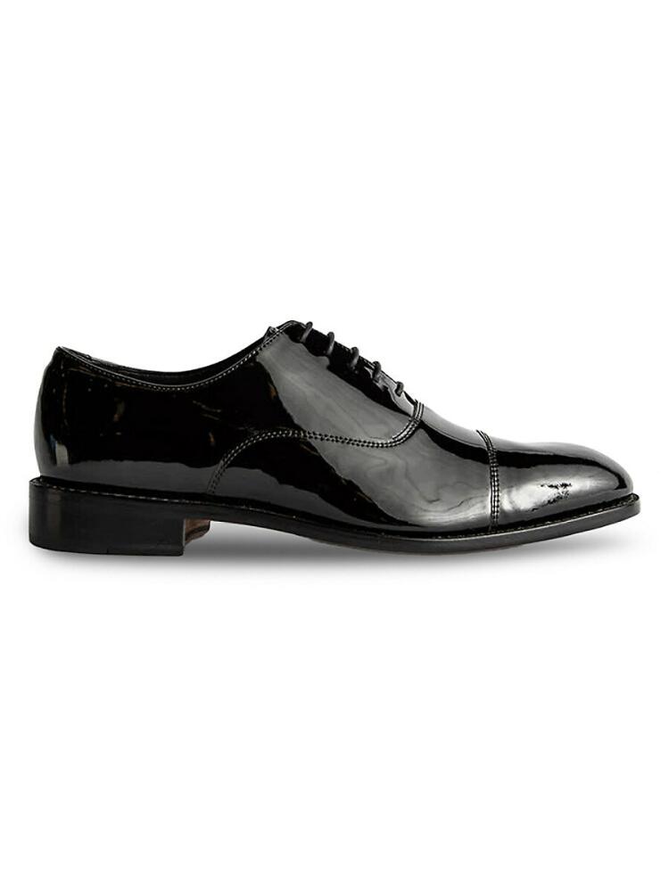 Anthony Veer Men's Clinton Tuxedo Patent Leather Oxford Shoes - Black Cover