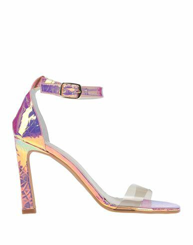 Daniele Ancarani Woman Sandals Pink Soft Leather, Plastic Cover