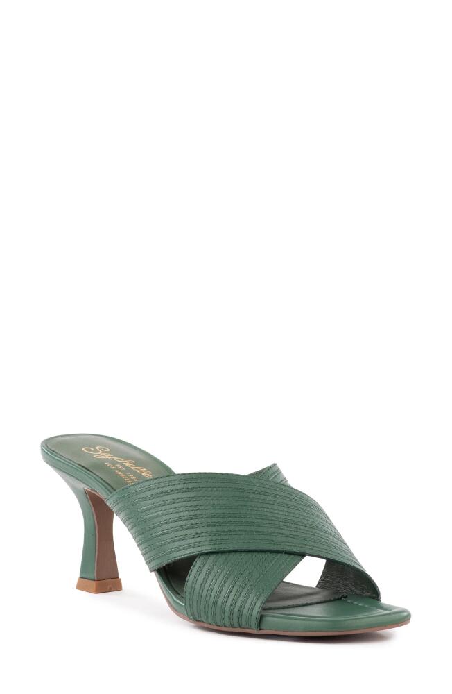 Seychelles Fleet Cross Strap Leather Sandal in Green Cover