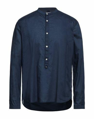 Officina 36 Man Shirt Midnight blue Cotton Cover