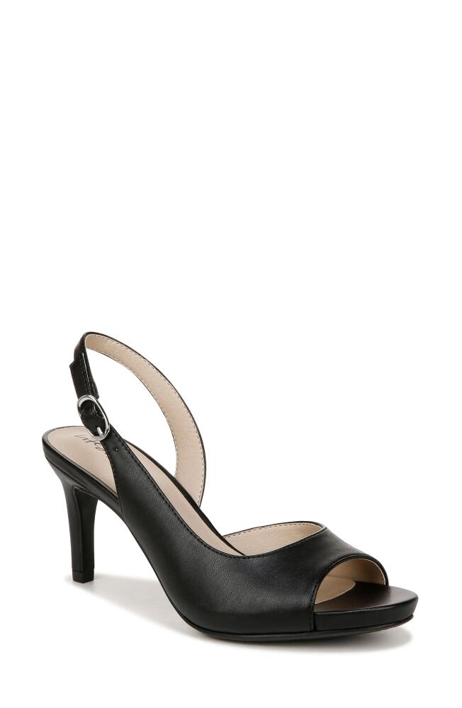 LifeStride Teller Slingback Peep Toe Pump - Wide Width Available in Black Cover