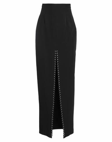 Patrizia Pepe Sera Woman Maxi skirt Black Polyester, Elastane, Brass Cover