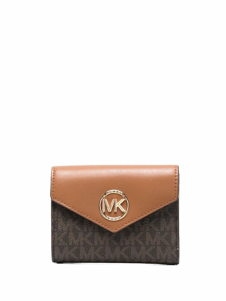 Michael Kors Carmen monogram-logo wallet - Brown Cover