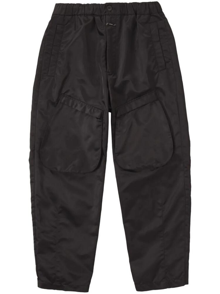 Closed mid-rise straight-leg cargo trousers - Black Cover