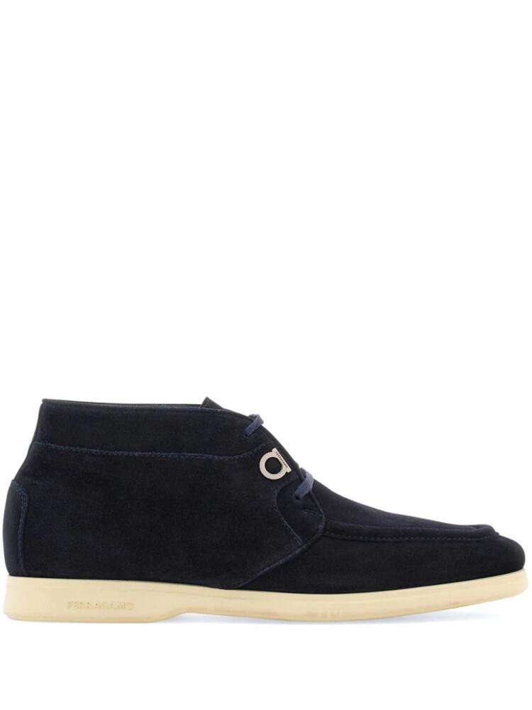 Ferragamo Gancini suede ankle boots - Blue Cover