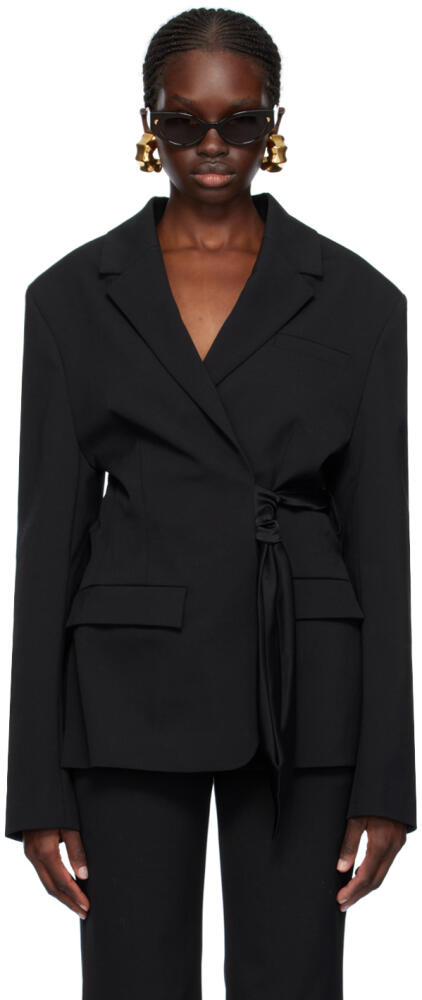 Nanushka Black Marline Blazer Cover