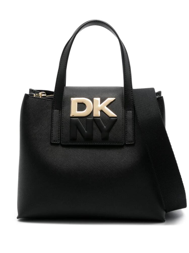 DKNY logo-lettering tote bag - Black Cover