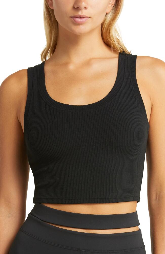 Alo Wellness Rib Crop Tank in Black Cover