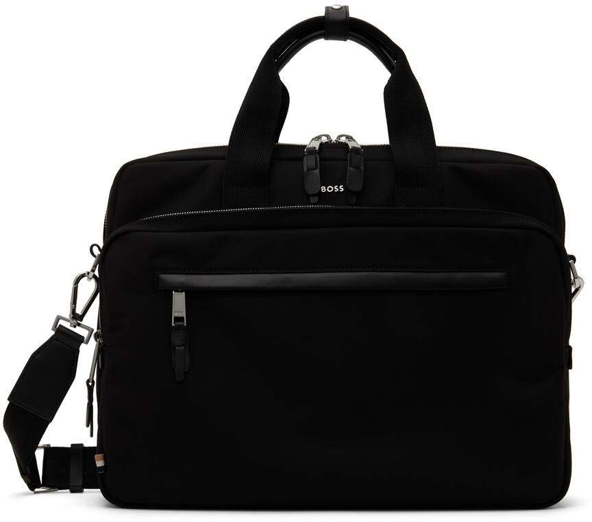 BOSS Black Multi Pocket Logo Lettering Briefcase Cover