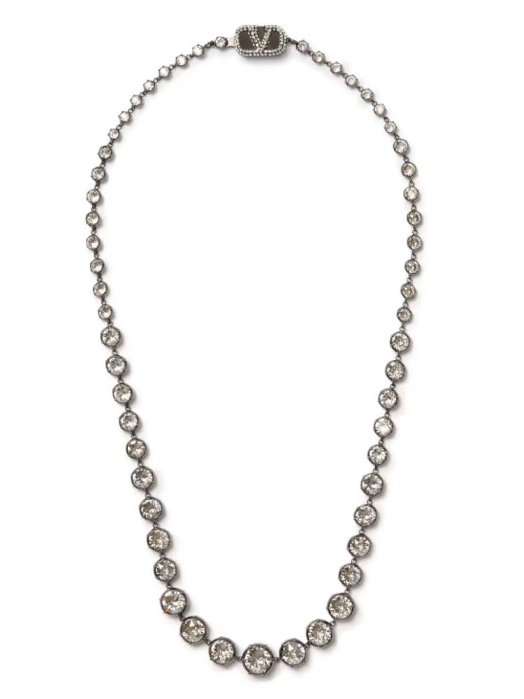 Valentino Garavani VLogo crystal necklace - Silver Cover