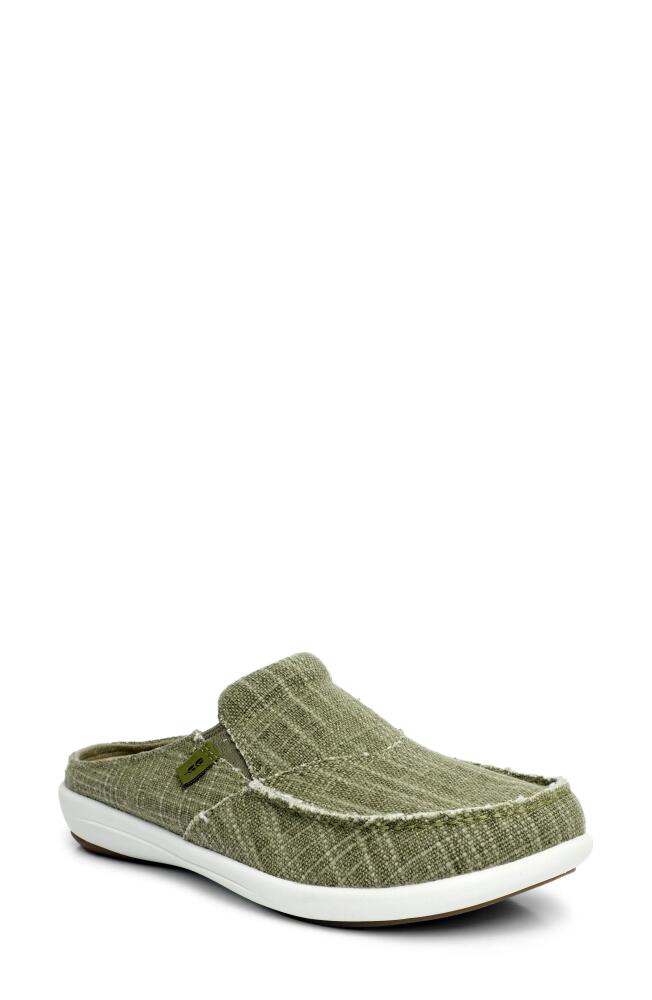 Revitalign Siesta Orthotic Canvas Slip-On Shoe in Olive Cover