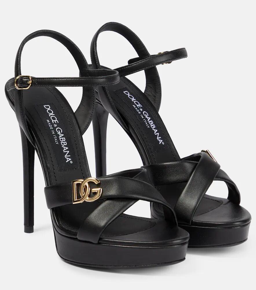 Dolce & Gabbana DG leather platform sandals Cover