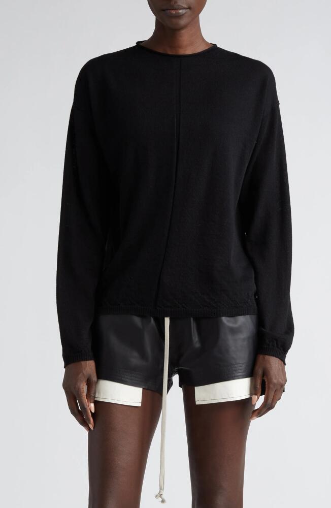 Rick Owens Virgin Wool Crewneck Sweater in Black Cover