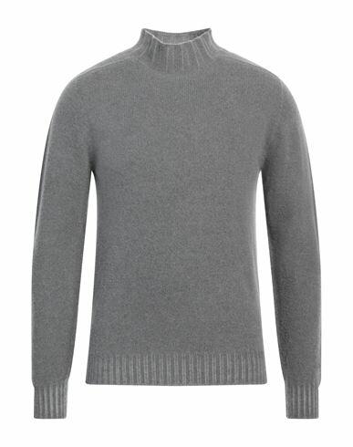 Arovescio Man Turtleneck Grey Merino Wool, Cashmere Cover