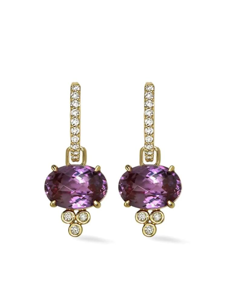 Lark & Berry 14kt yellow gold diamond and sapphire earrings Cover