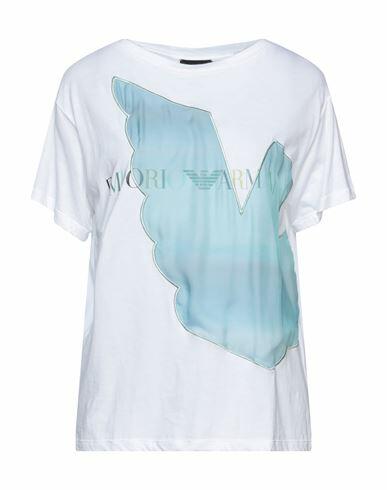 Emporio Armani Woman T-shirt White Cotton, Polyester Cover