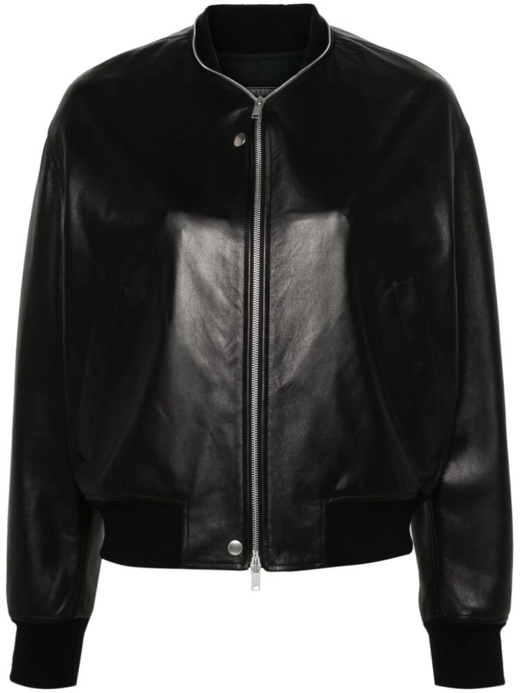 Jil Sander leather bomber jacket - Black Cover