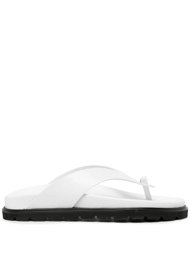 Reike Nen two-tone leather flip flops - White Cover