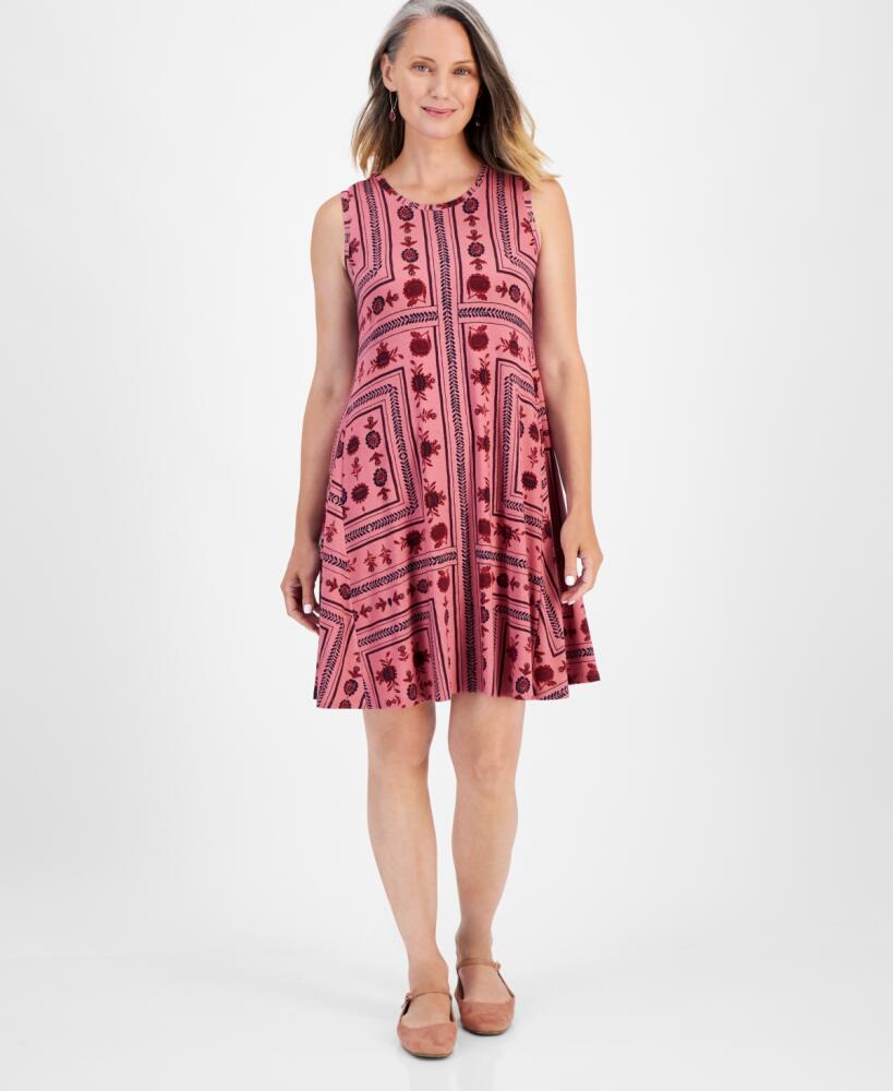 Style & Co Women's Printed Sleeveless Flip-Flop Dress, Created for Macy's - Maya Strawberry Cover