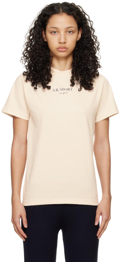 Sporty & Rich Off-White Wimbledon Cropped T-Shirt Cover