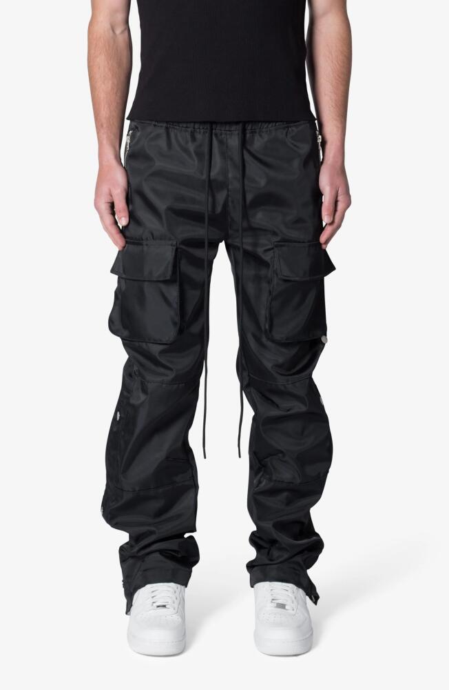 mnml Side Snap Nylon Cargo Pants in Black Cover