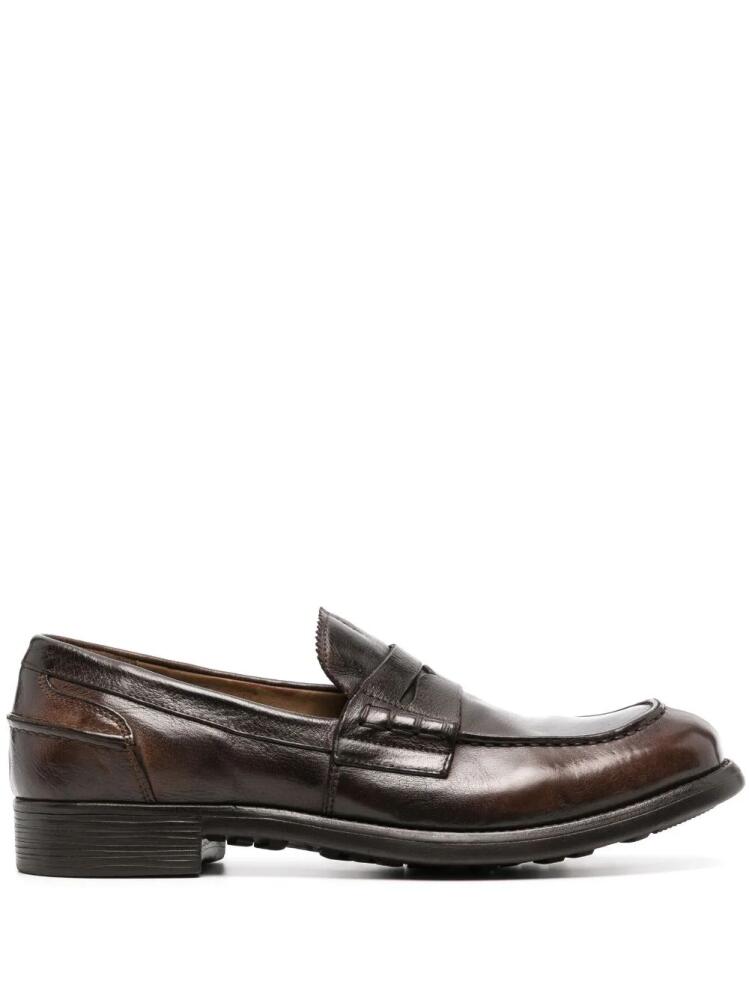 Officine Creative slip-on leather loafers - Brown Cover