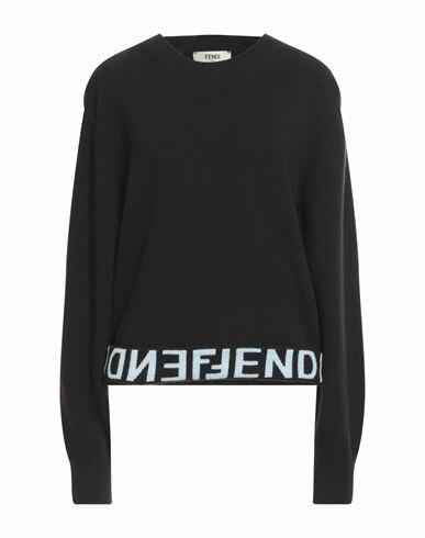 Fendi Woman Sweater Black Wool, Cashmere, Polyamide, Elastane Cover