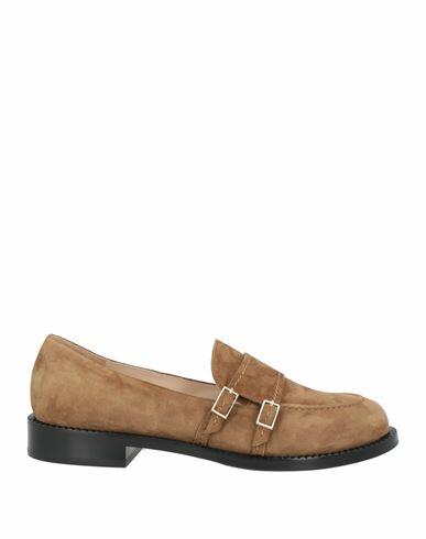 Antonio Barbato Woman Loafers Camel Leather Cover