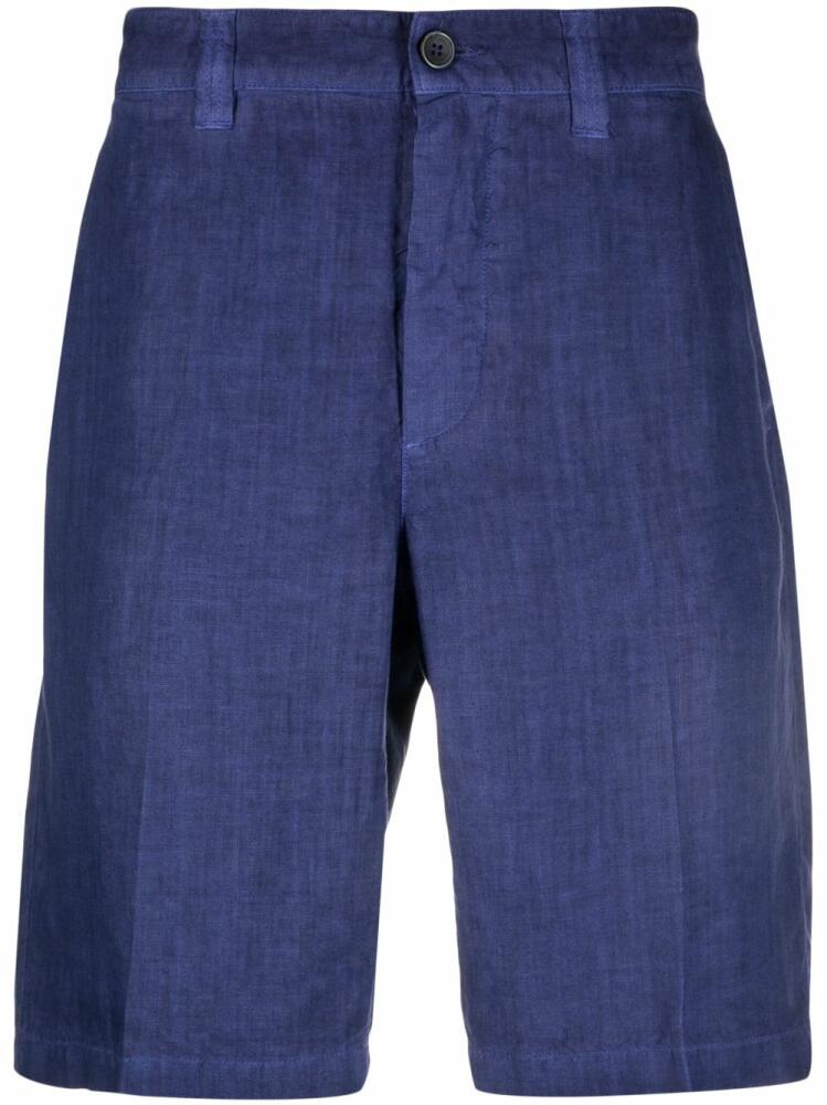 120% Lino linen bermuda shorts - Blue Cover