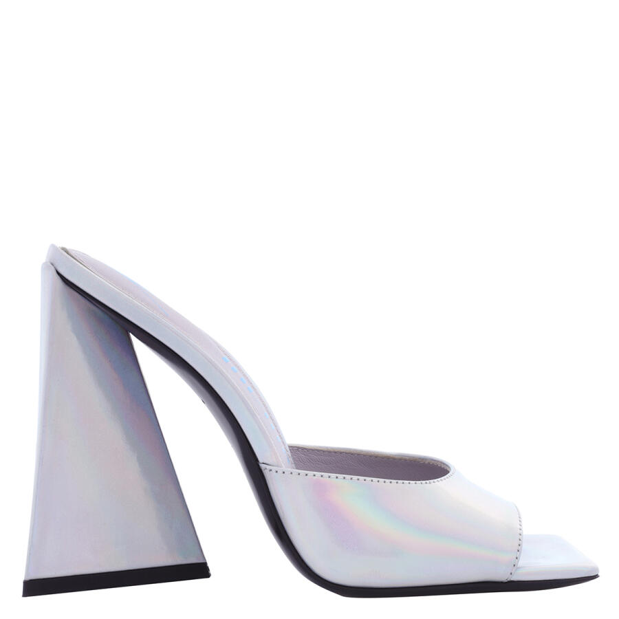 The Attico Ladies Holographic Silver Devon Mules Cover