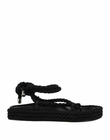 Studio Amelia Woman Thong sandal Black Textile fibers Cover