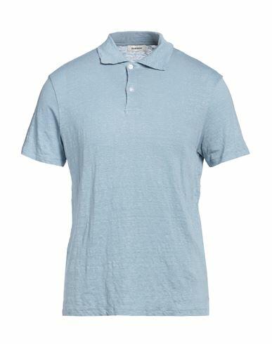 Sandro Man Polo shirt Sky blue Linen Cover