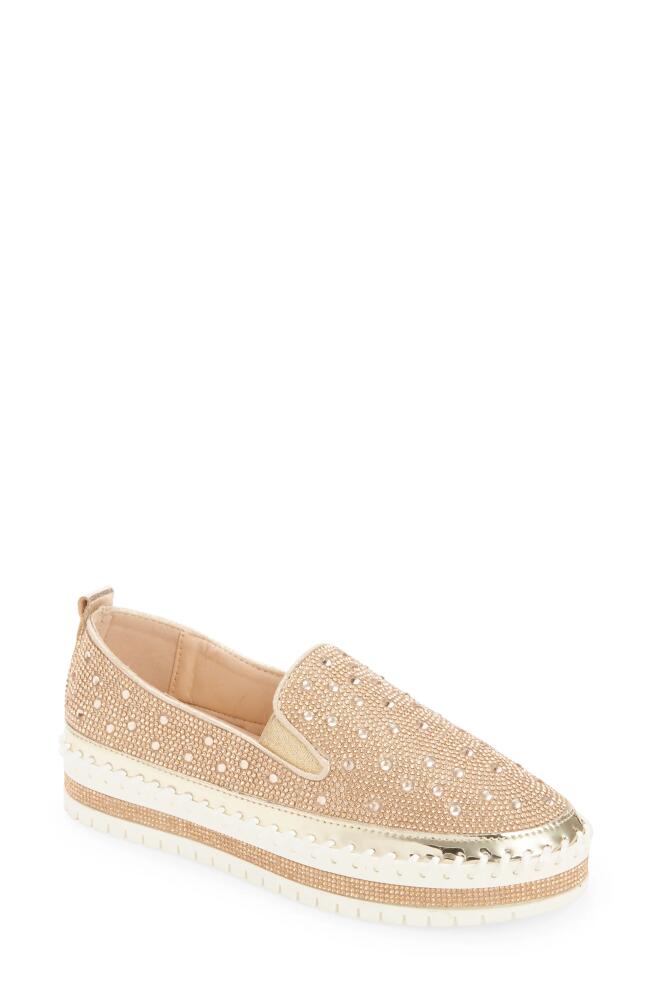 AZALEA WANG Rhinestone Sneaker in Rose Gold Cover