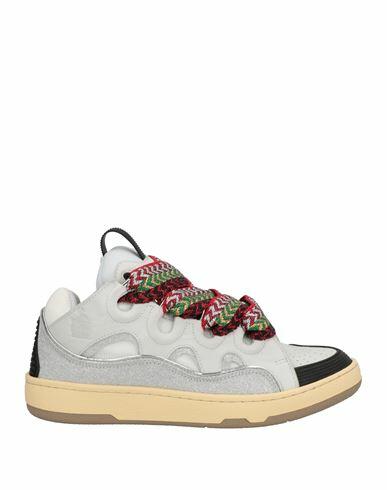 Lanvin Woman Sneakers White Calfskin, Polyester Cover