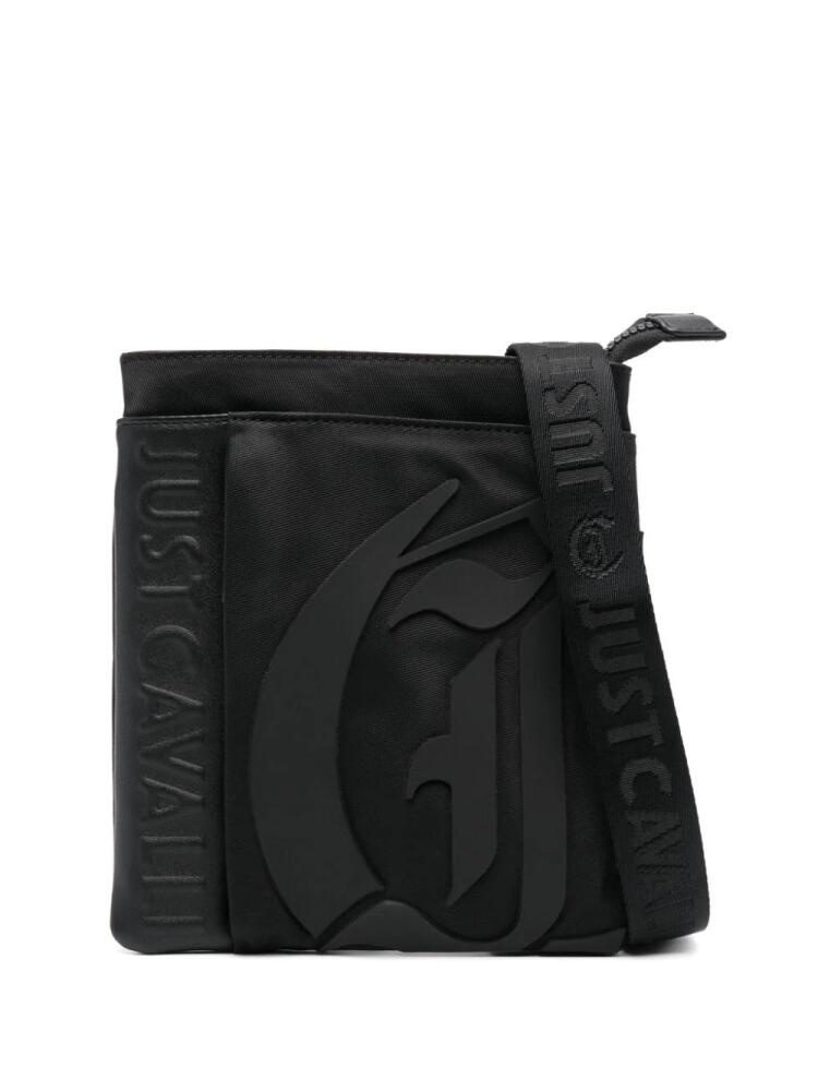 Just Cavalli appliqué-logo canvas bag - Black Cover